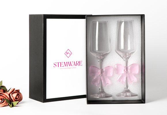 300-milliliter bow-tied red wine highball glass