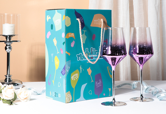 Colorful Festival Red Wine Glass Cup Craft Set