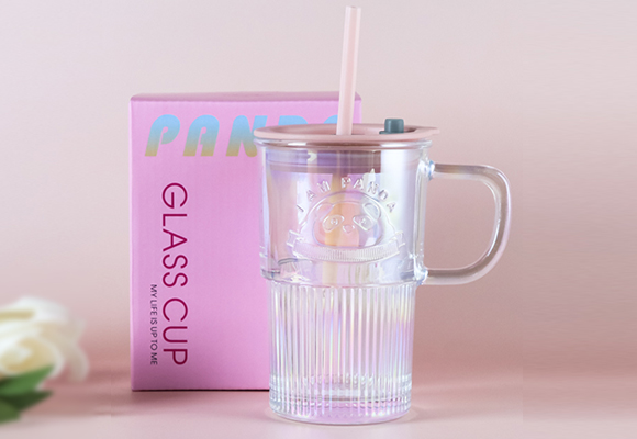 Customizable juice straw glass cup gift box