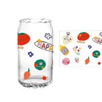 Cartoon decal glass cup