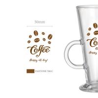 Customizable sticker glass cups